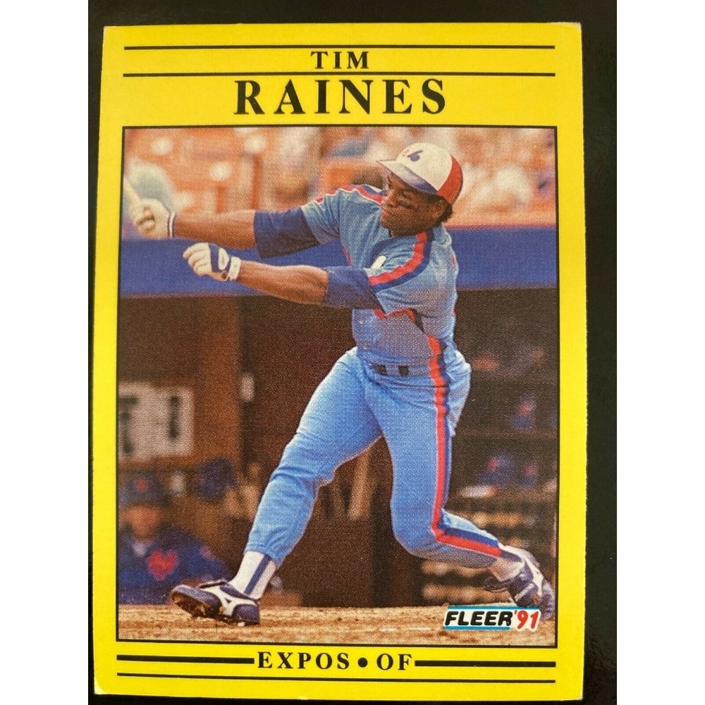 1991 Fleer TIM RAINES Baseball Card #244 Montreal Expos MINT Free Shipping!  HOF